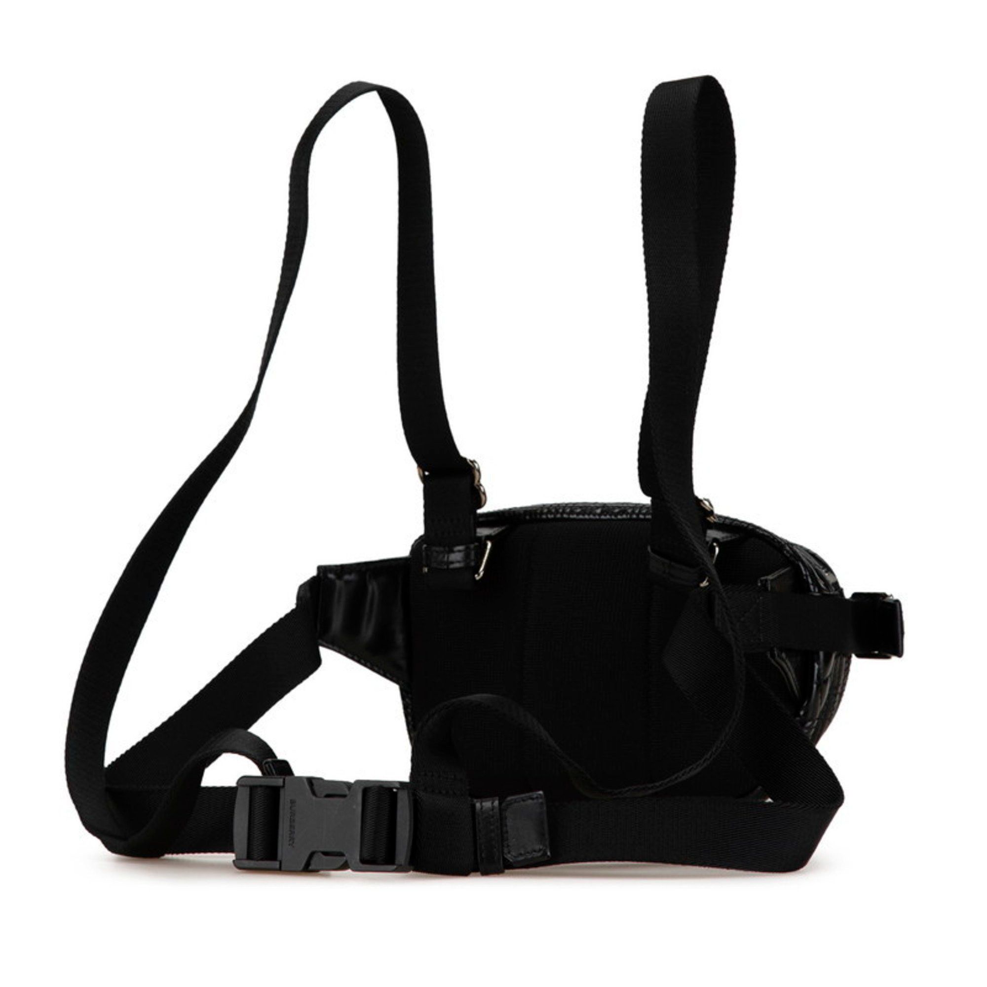 Burberry Burberry Horseferry Crossbody Bag Black Leather Men's BURBERRY Size ONE SIZE - 2 Thumbnail