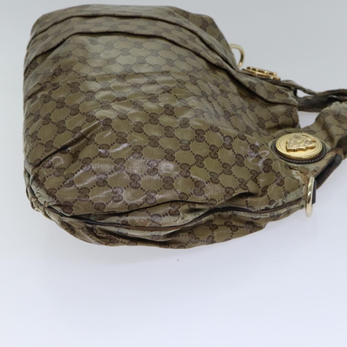 Gucci GUCCI GG Crystal Hand Bag 2way Beige Gold 197016 Auth 88624 Grailed