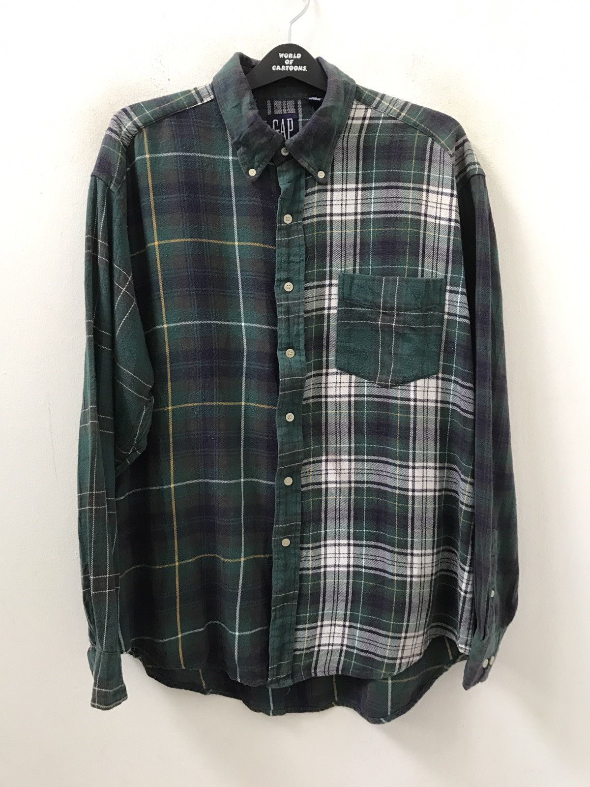 90s Gap Plaid Flannel Shirt, True 1990s Vintage Two Pocket