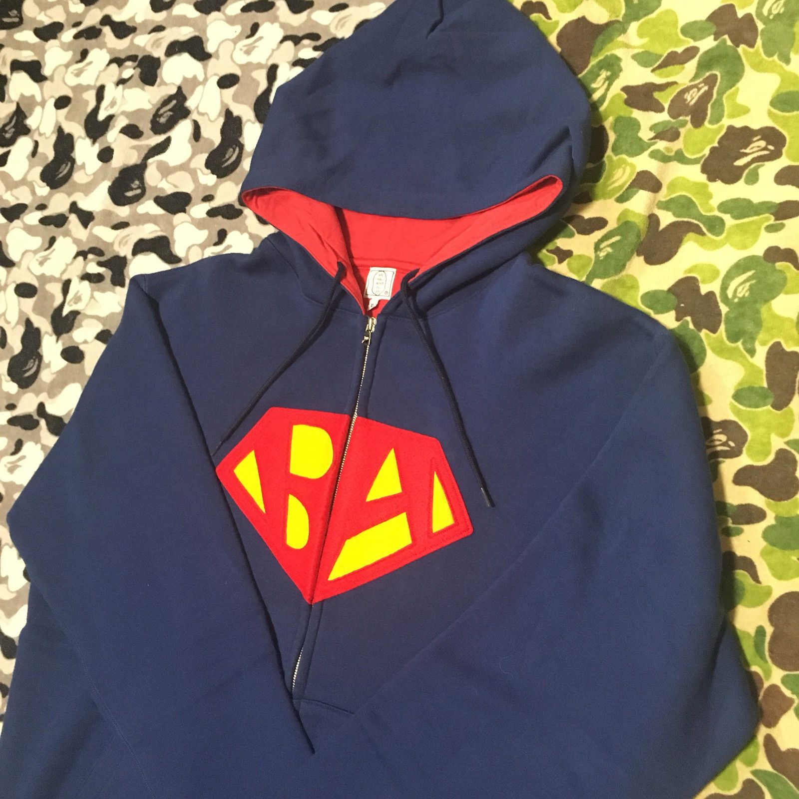 Bape superman hoodie best sale