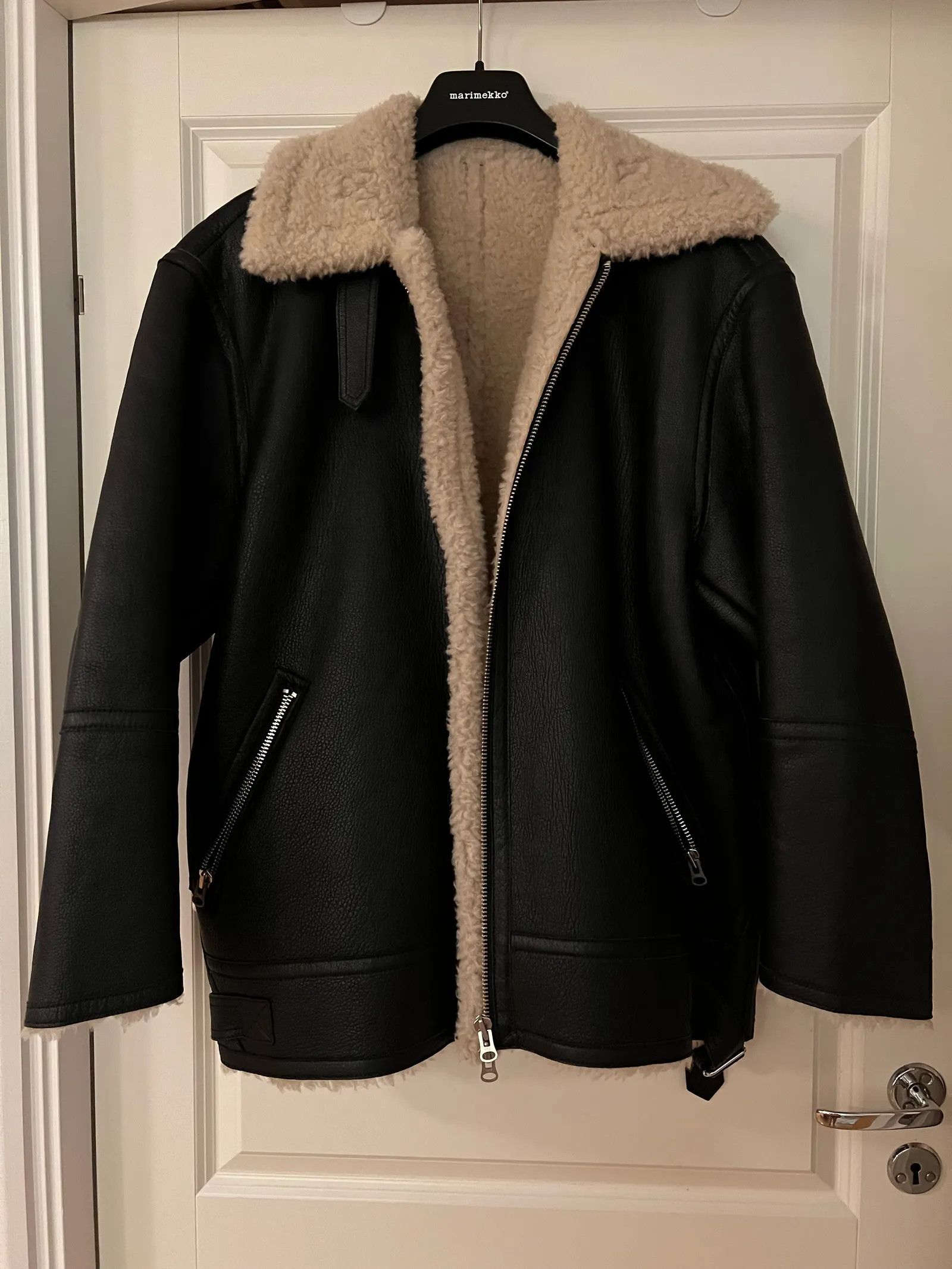 Arket Arket Pile-lined leather jacket Leather Jacket Size M / US 6-8 / IT 42-44 - 4 Thumbnail