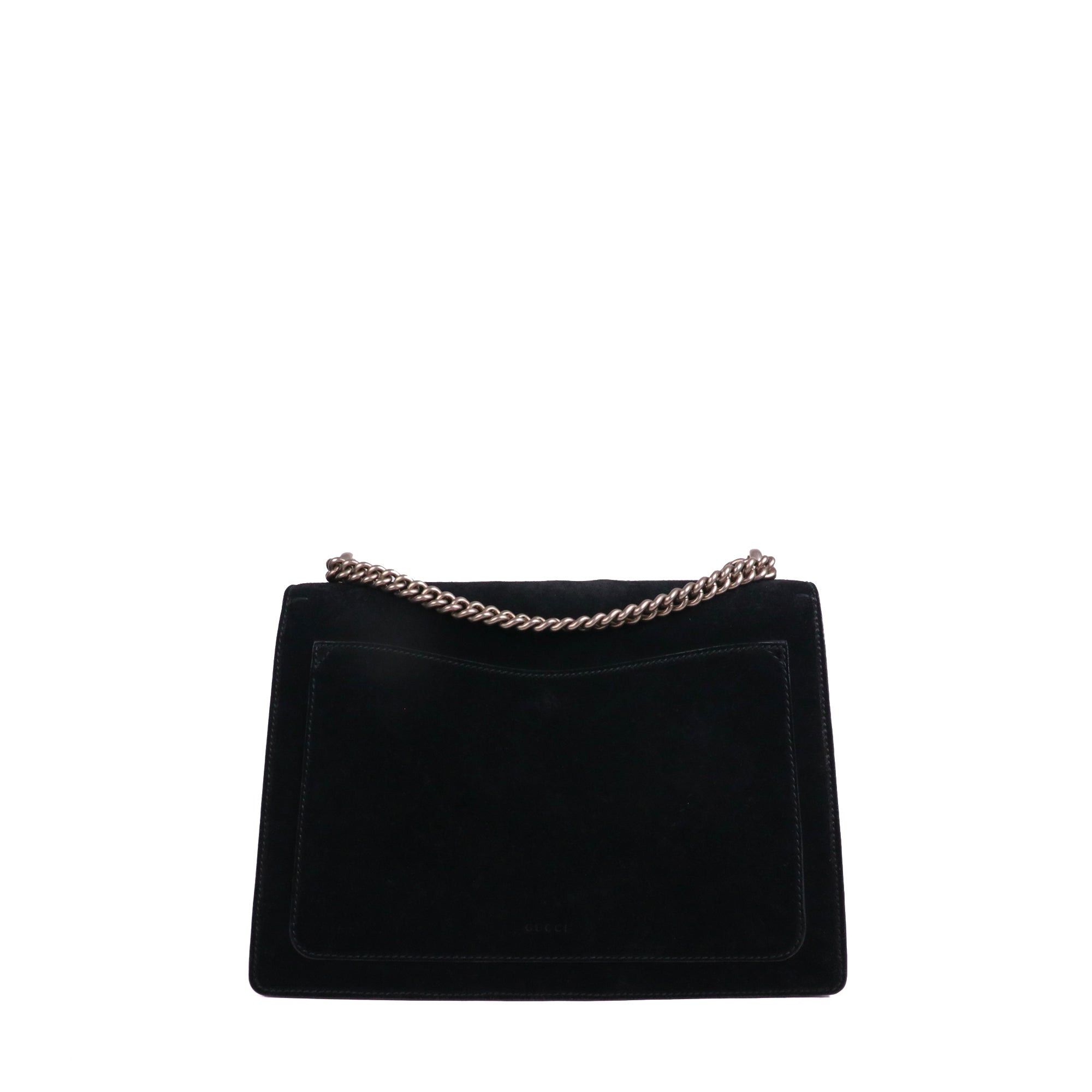 Gucci GUCCI - Gucci medium Dionysus shoulder bag in black suede with rhinestones Size ONE SIZE - 3 Thumbnail