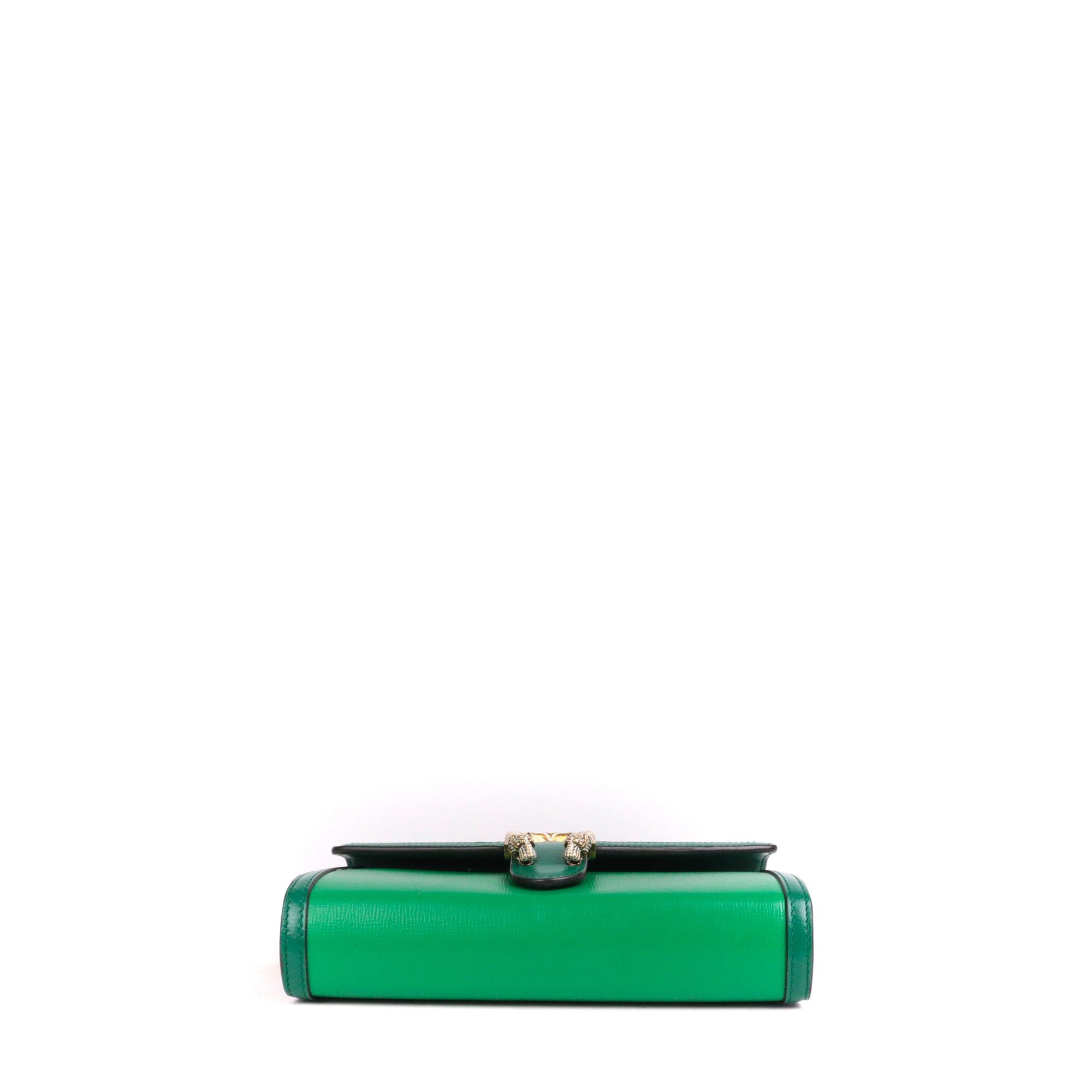 Gucci GUCCI - Gucci Dionysus Wallet On Chain shoulder bag in green leather Size ONE SIZE - 4 Thumbnail