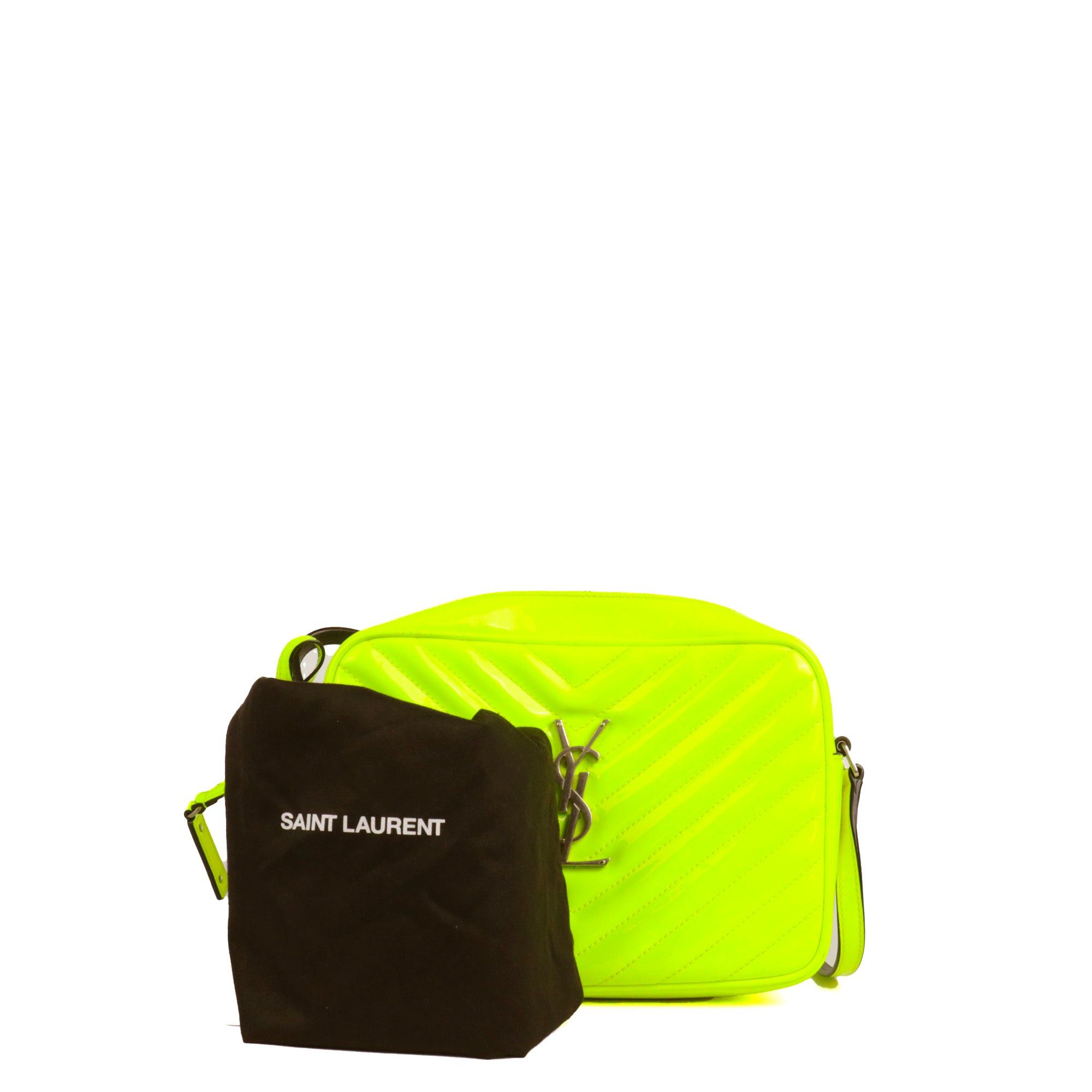 Saint Laurent Paris SAINT LAURENT - Lou Saint Laurent shoulder bag in neon yellow patent leather Size ONE SIZE - 12 Thumbnail