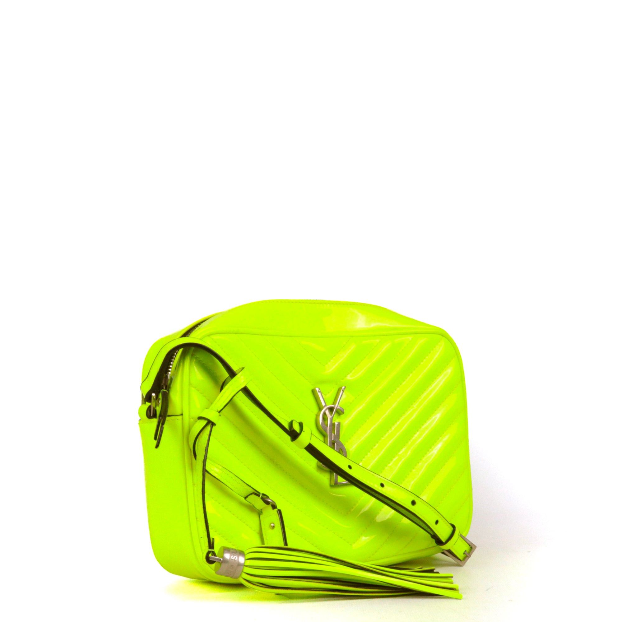 Saint Laurent Paris SAINT LAURENT - Lou Saint Laurent shoulder bag in neon yellow patent leather Size ONE SIZE - 2 Thumbnail
