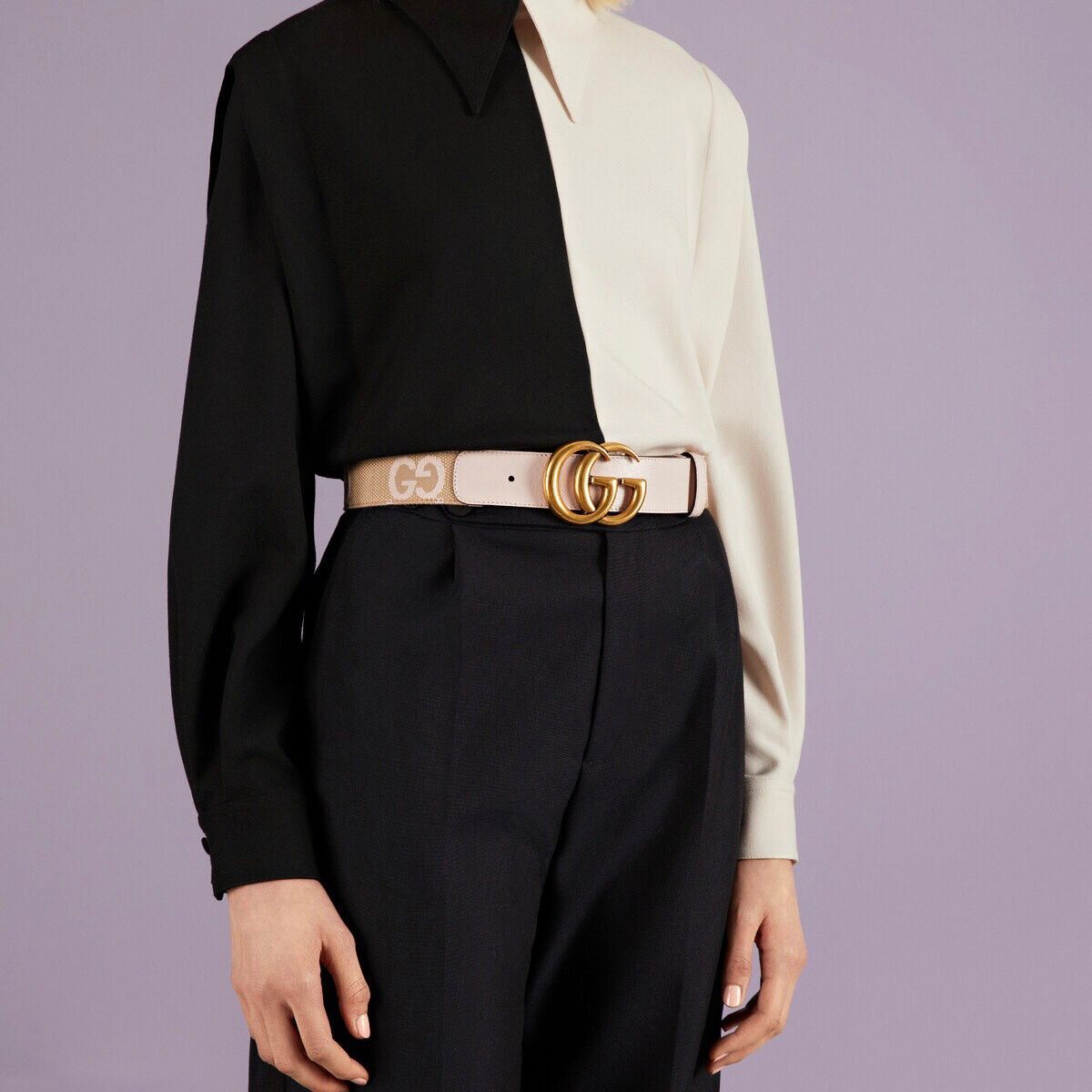 Gucci Gucci Marmont Jumbo GG Canvas Belt 75 CM Size ONE SIZE - 3 Thumbnail
