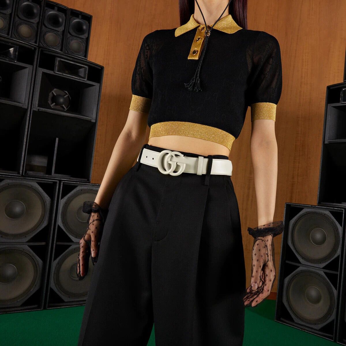 Gucci Gucci GG Marmont Wide Belt 75 CM Size ONE SIZE - 3 Thumbnail