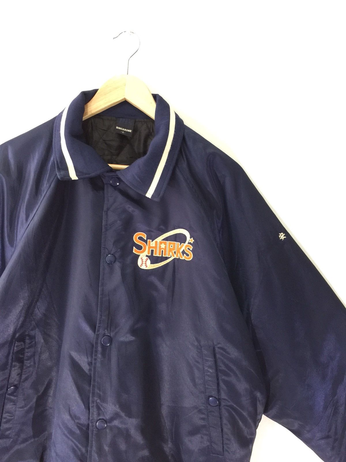 Japanese Brand Vintage Sharks Baseball Team Jacket Size US L / EU 52-54 / 3 - 2 Thumbnail