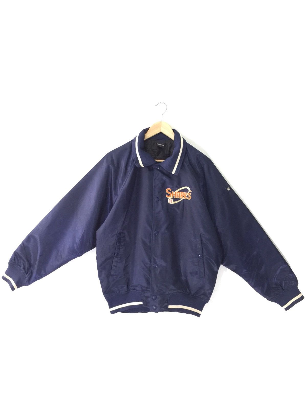 Japanese Brand Vintage Sharks Baseball Team Jacket Size US L / EU 52-54 / 3 - 1 Thumbnail