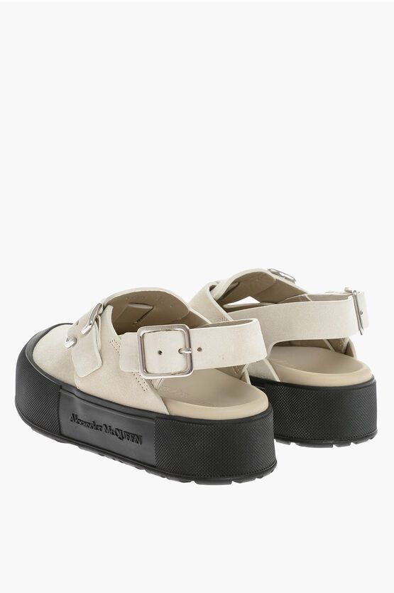 Alexander McQueen Alexsander McQueen Suede Leather Mules with Buckles Size US 10.5 / EU 43-44 - 2 Thumbnail