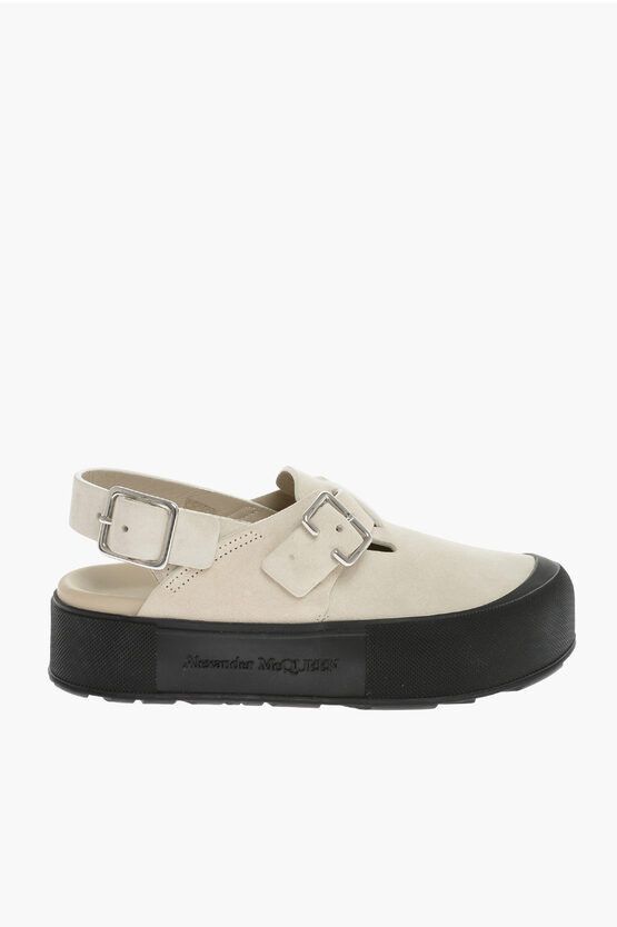 Alexander McQueen Alexsander McQueen Suede Leather Mules with Buckles Size US 10.5 / EU 43-44 - 3 Thumbnail