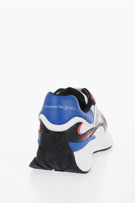 Alexander McQueen Alexsander McQueen Leather Low-Top Sneakers with Color Block Details Size US 11.5 / EU 44-45 - 2 Thumbnail