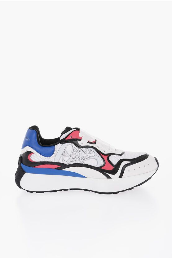 Alexander McQueen Alexsander McQueen Leather Low-Top Sneakers with Color Block Details Size US 11.5 / EU 44-45 - 3 Thumbnail