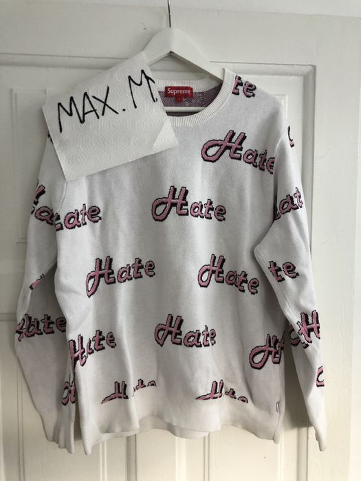 Supreme Supreme Hate Sweater | Grailed