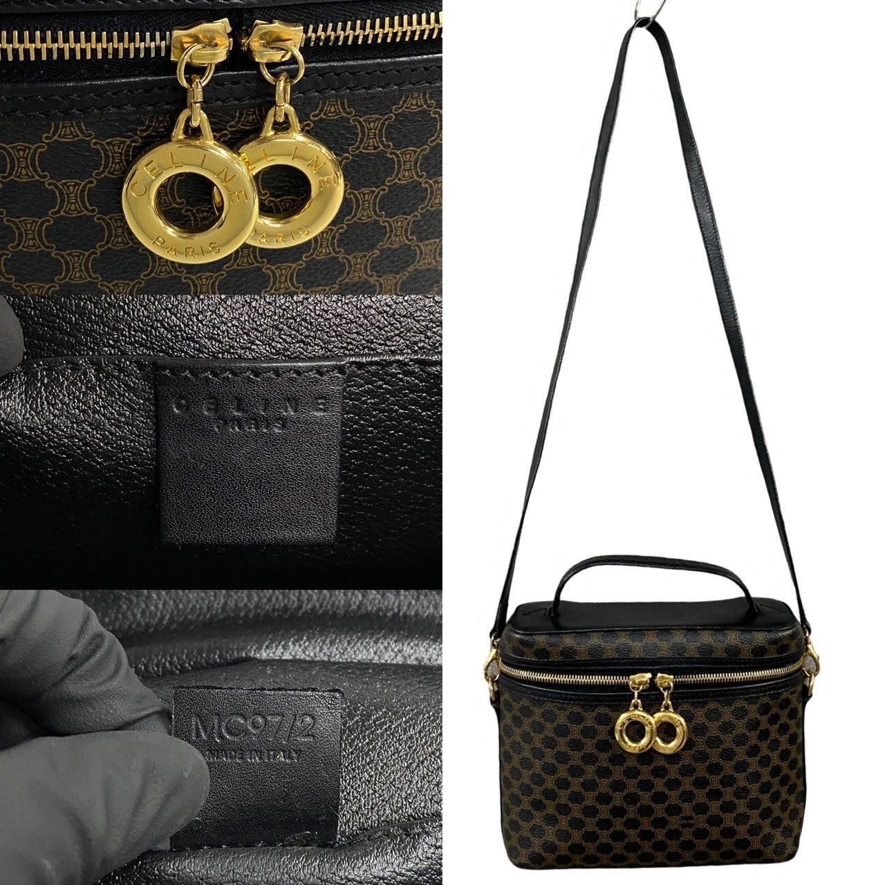 Celine Celine Shoulder Bag Black Leather Size ONE SIZE - 3 Thumbnail