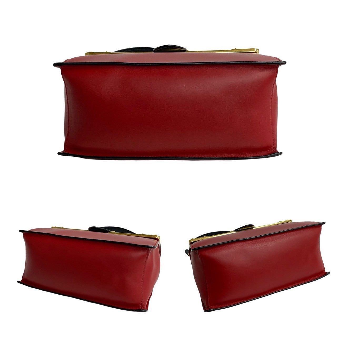 Prada Prada Shoulder Bag Red Leather Size ONE SIZE - 6 Thumbnail