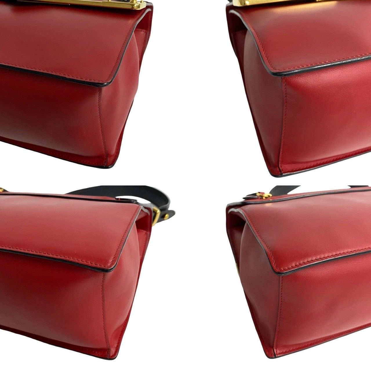 Prada Prada Shoulder Bag Red Leather Size ONE SIZE - 7 Thumbnail