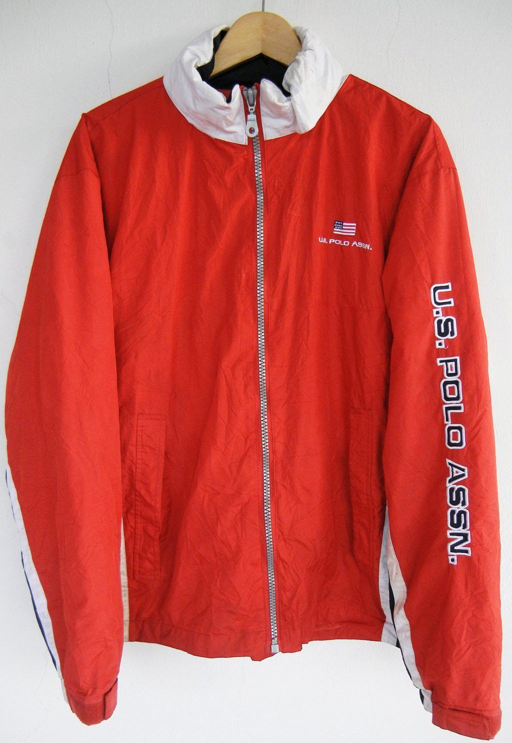 Vintage Polo Spell Out Hoodie Hip Hop Lo Life Red