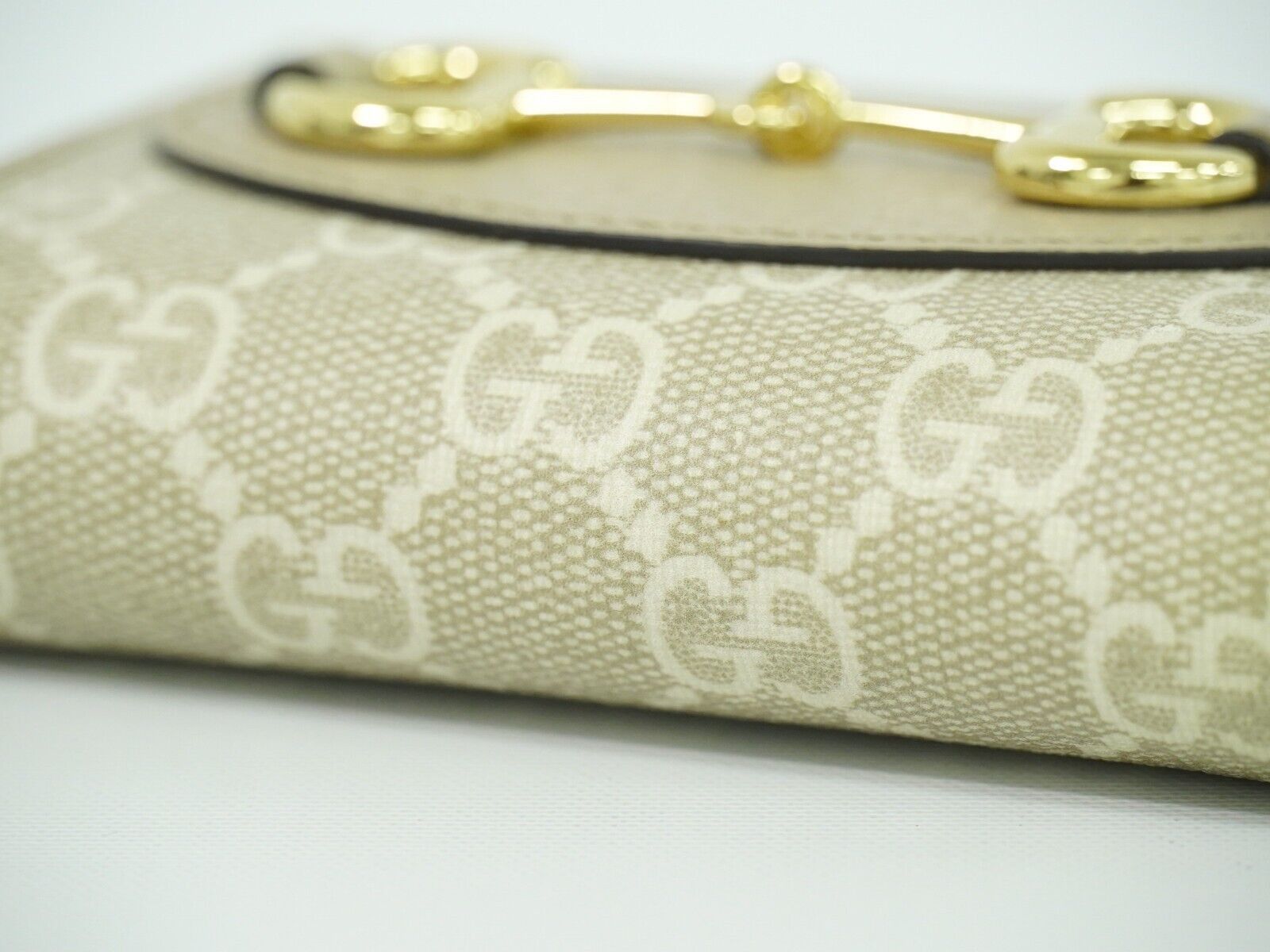 Gucci Horsebit Beige Canvas Wallet (Pre-Owned) Size ONE SIZE - 11 Thumbnail