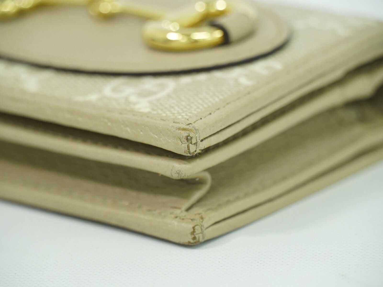 Gucci Horsebit Beige Canvas Wallet (Pre-Owned) Size ONE SIZE - 7 Thumbnail