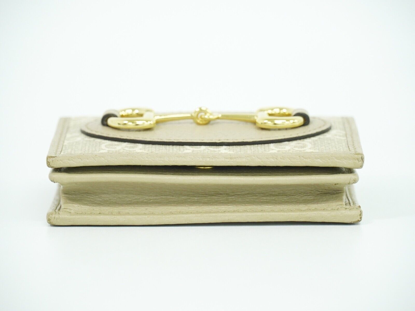Gucci Horsebit Beige Canvas Wallet (Pre-Owned) Size ONE SIZE - 3 Thumbnail