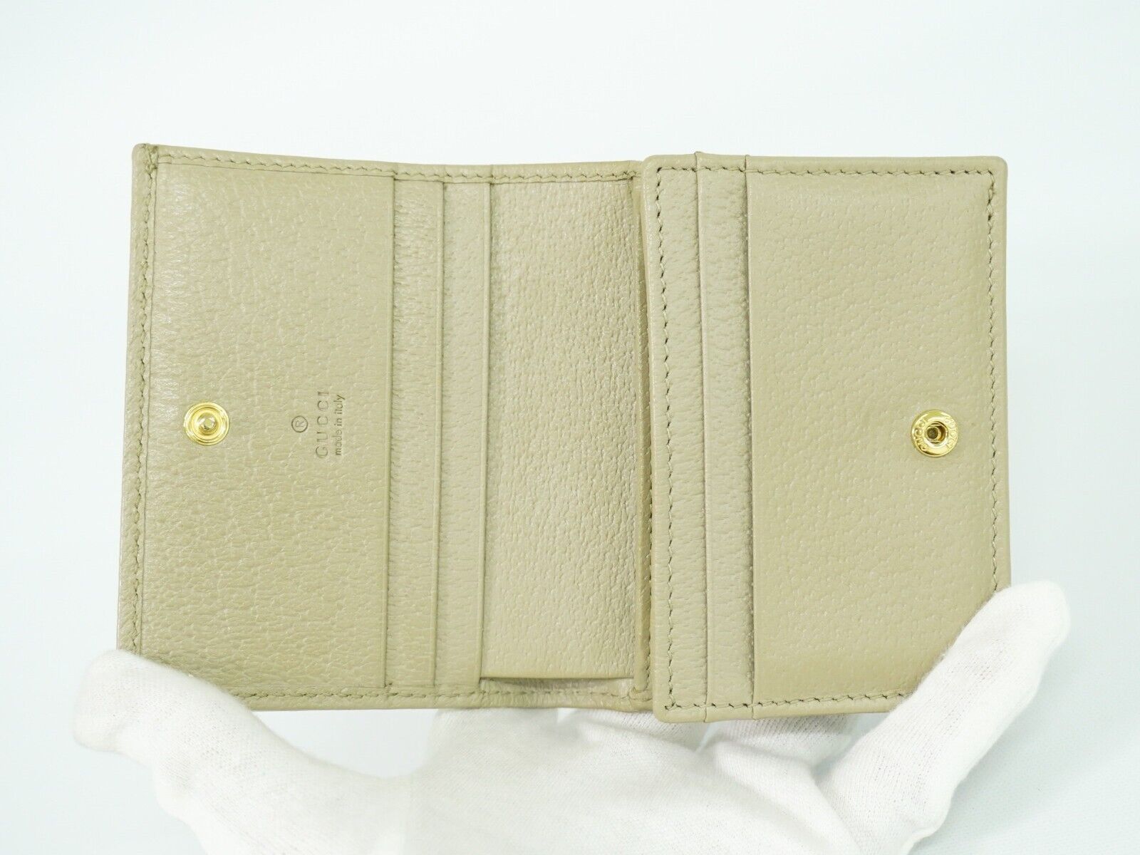 Gucci Horsebit Beige Canvas Wallet (Pre-Owned) Size ONE SIZE - 4 Thumbnail