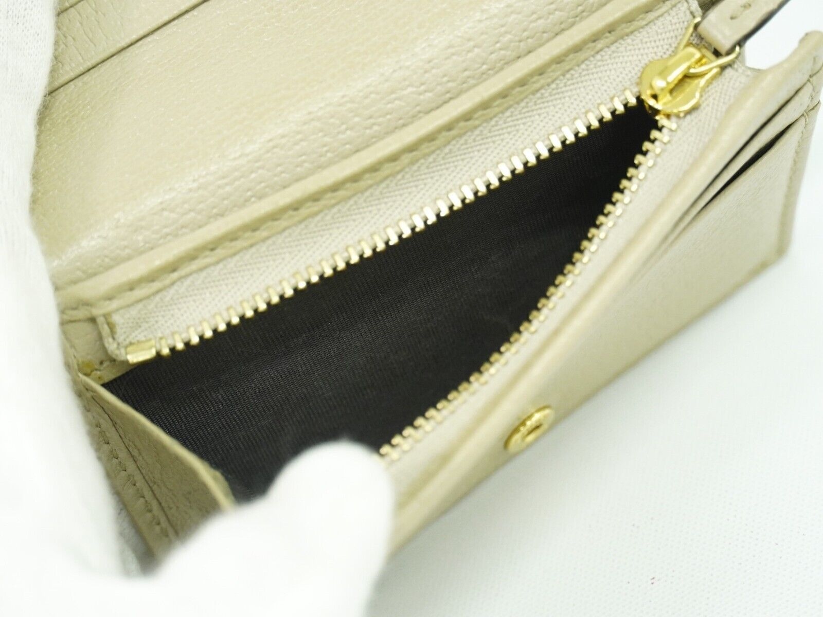 Gucci Horsebit Beige Canvas Wallet (Pre-Owned) Size ONE SIZE - 13 Thumbnail