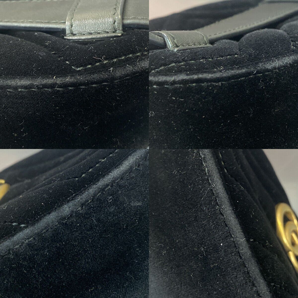 Gucci Gg Marmont Black Velvet Clutch Bag (Pre-Owned) Size ONE SIZE - 10 Thumbnail