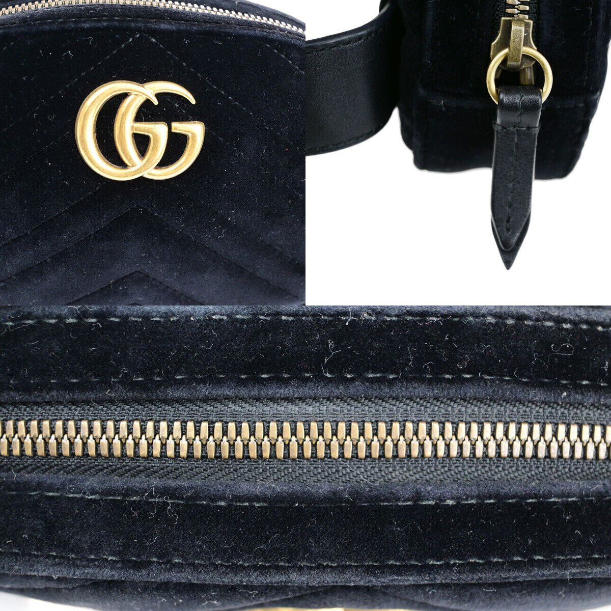 Gucci Gg Marmont Black Velvet Clutch Bag (Pre-Owned) Size ONE SIZE - 6 Thumbnail