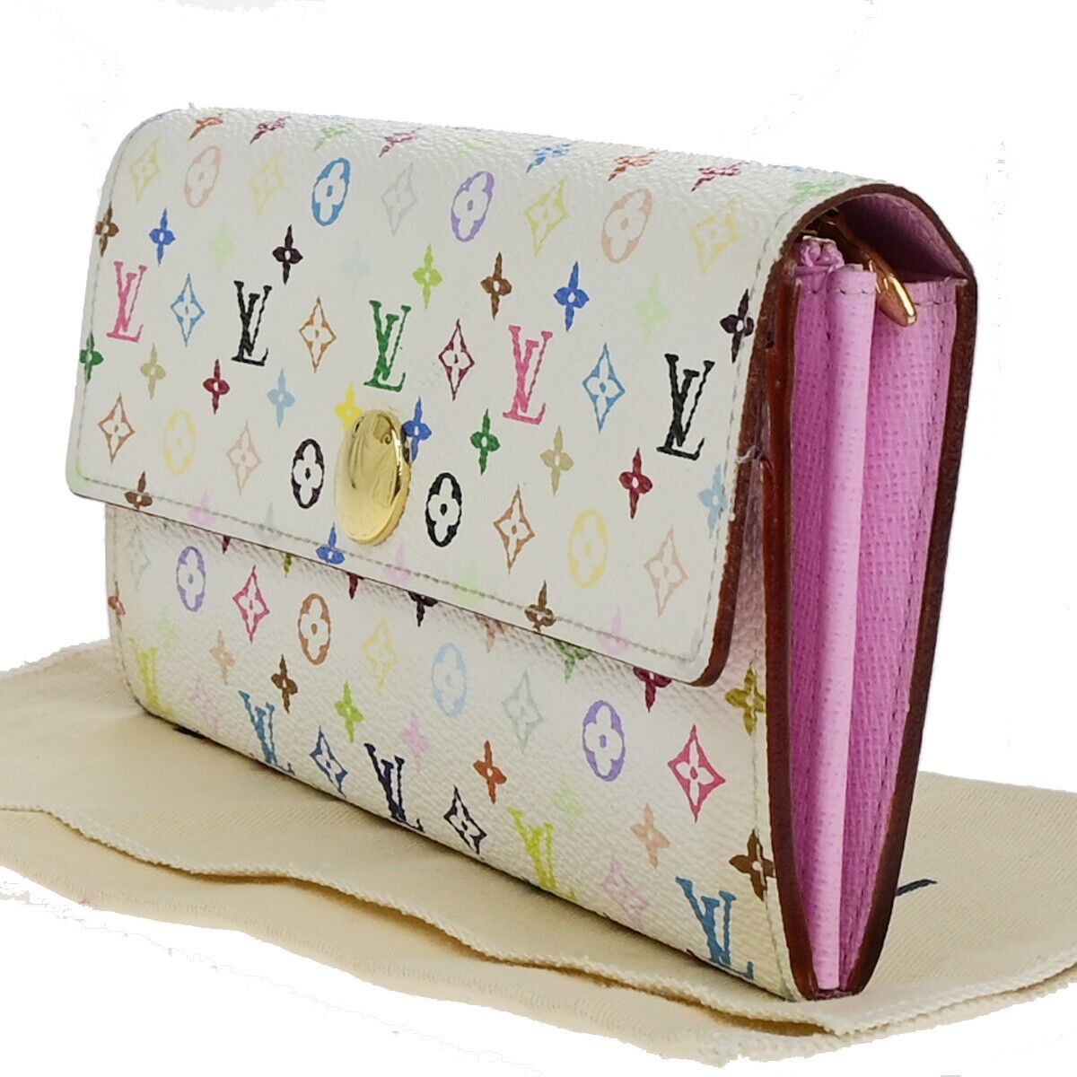 Louis Vuitton Sarah White Canvas Wallet (Pre-Owned) Size ONE SIZE - 3 Thumbnail