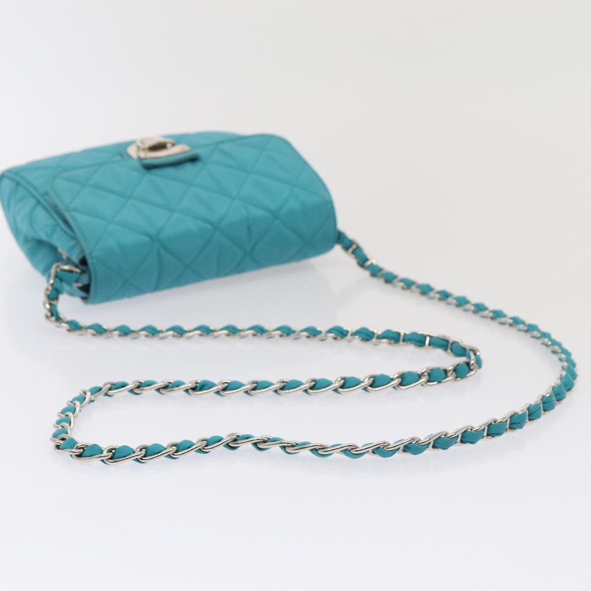 Prada Tessuto Blue Synthetic Shoulder Bag (Pre-Owned) Size ONE SIZE - 15 Thumbnail