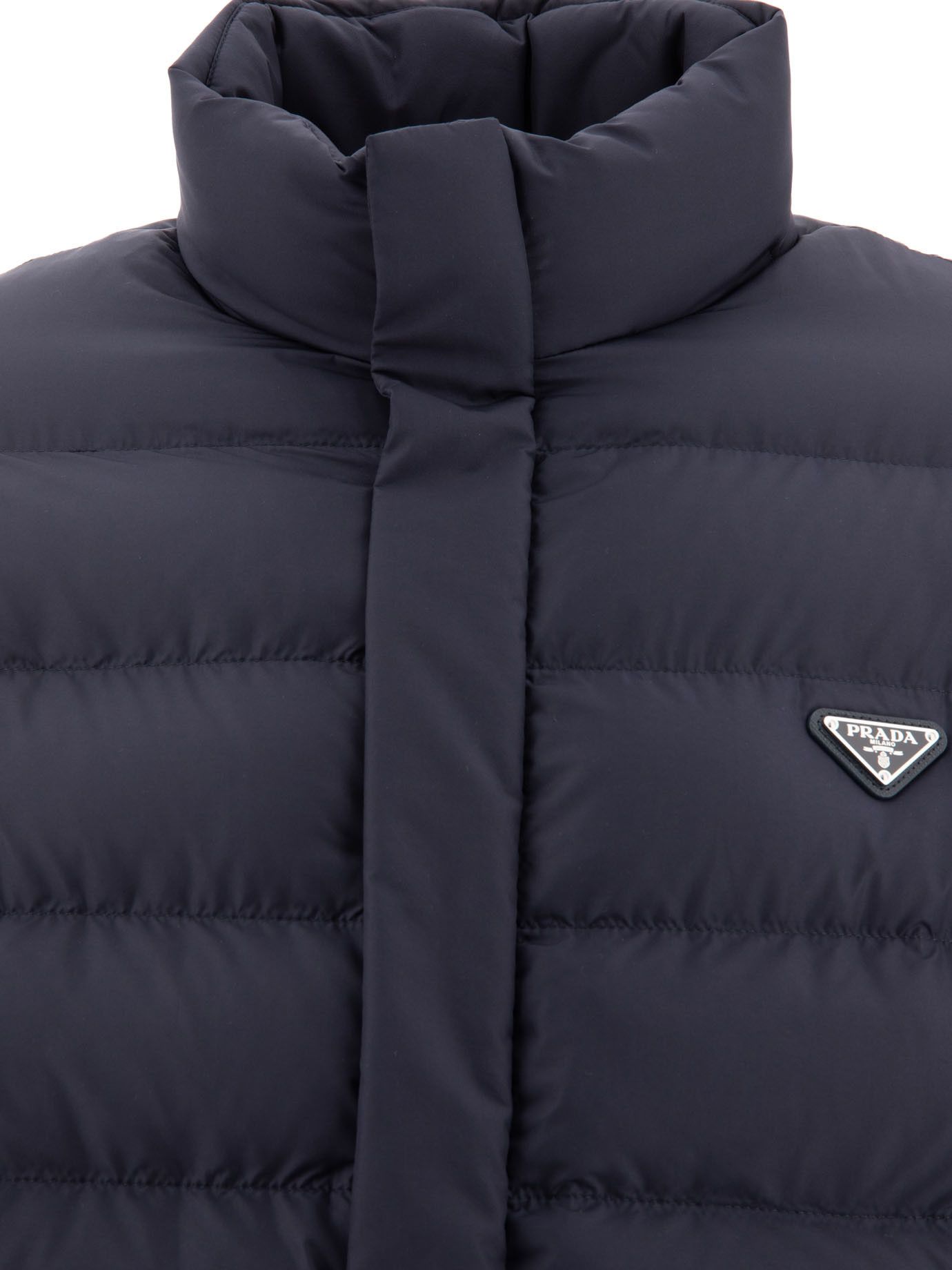 Prada Down Jacket With Triangle Logo for Men Label Size XXL