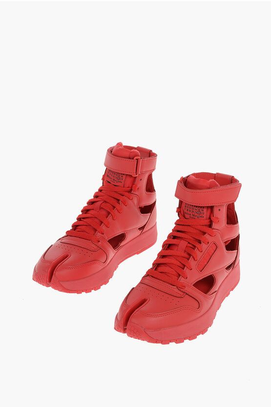 Maison Margiela × Reebok Maison Margiela Reebok Men's Leather TABI High Sneakers with Cutout Size US 11 / EU 44 - 2 Thumbnail