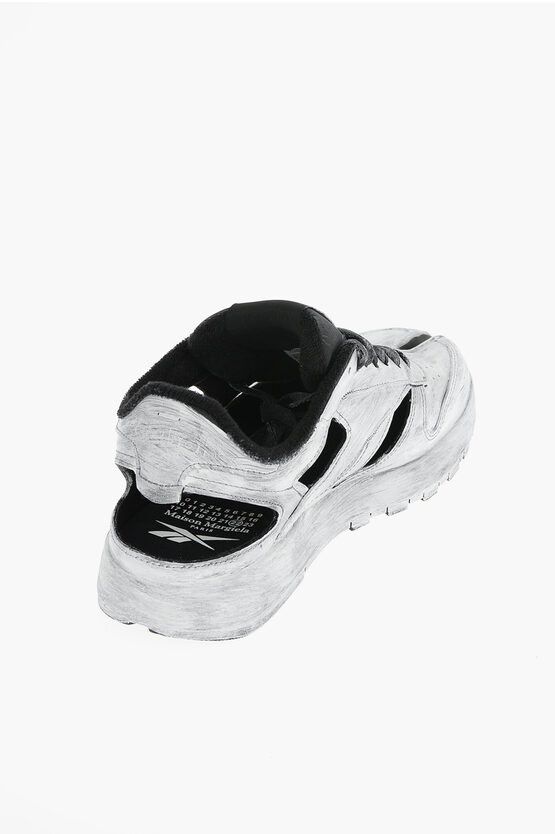 Maison Margiela × Reebok Maison Margiela Reebok Women's Paint Effect Leather TABI Sneakers with Cutout Size US 11 / IT 41 - 3 Thumbnail
