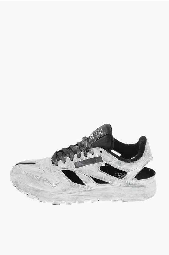 Maison Margiela × Reebok Maison Margiela Reebok Men's Paint Effect Leather TABI Sneakers with Cutout Size US 7.5 / EU 40-41 - 2 Thumbnail