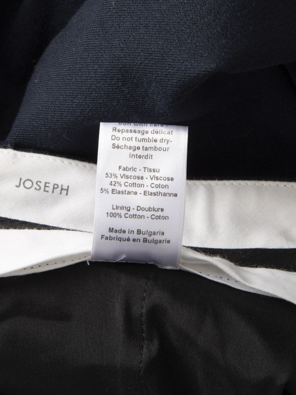 Joseph Navy High Rise Slim Fit Trousers Size 26" / US 2 / IT 38 - 7 Thumbnail