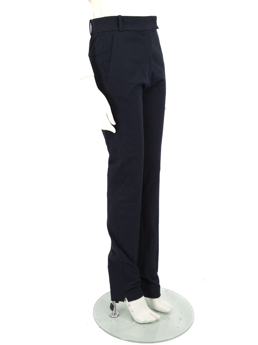 Joseph Navy High Rise Slim Fit Trousers Size 26" / US 2 / IT 38 - 2 Thumbnail