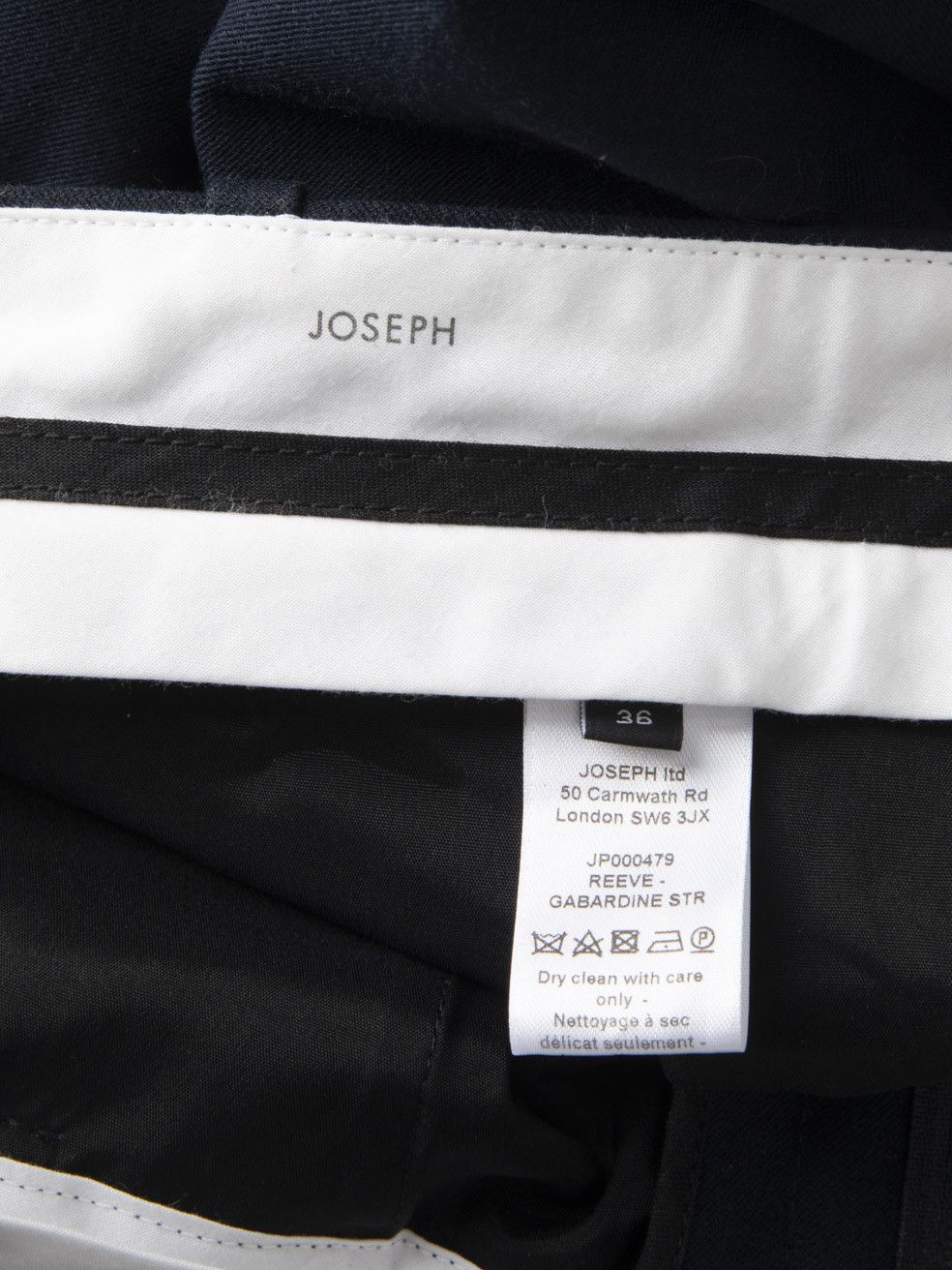Joseph Navy High Rise Slim Fit Trousers Size 26" / US 2 / IT 38 - 6 Thumbnail