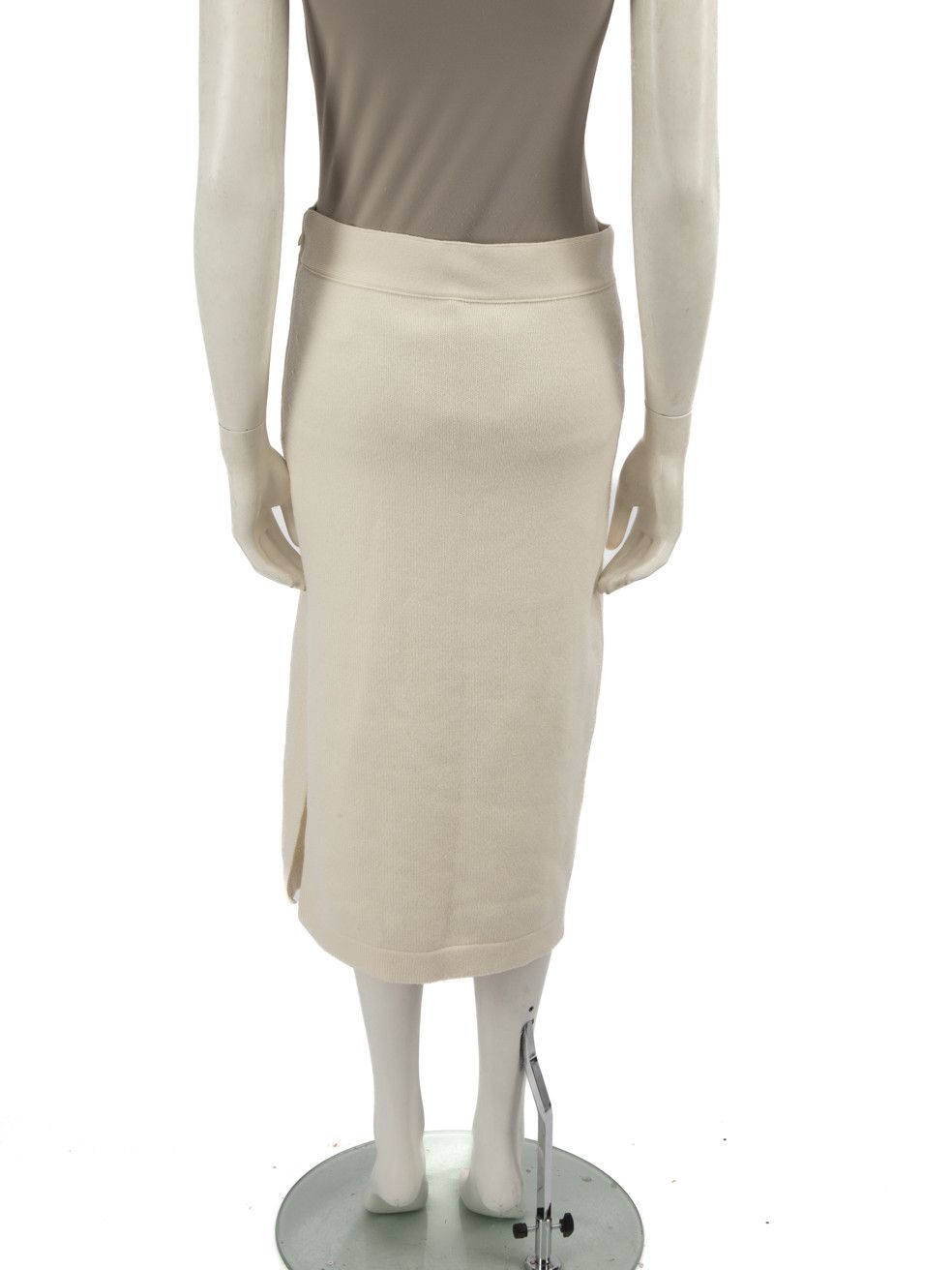 Tom Ford Ecru Cashmere Midi Skirt Size 28" / US 6 / IT 42 - 3 Thumbnail