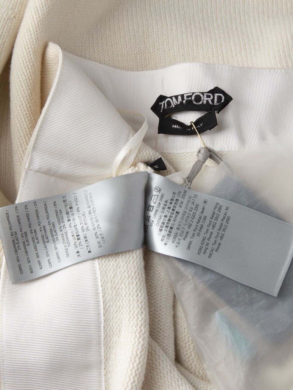 Tom Ford Ecru Cashmere Midi Skirt Size 28" / US 6 / IT 42 - 5 Thumbnail