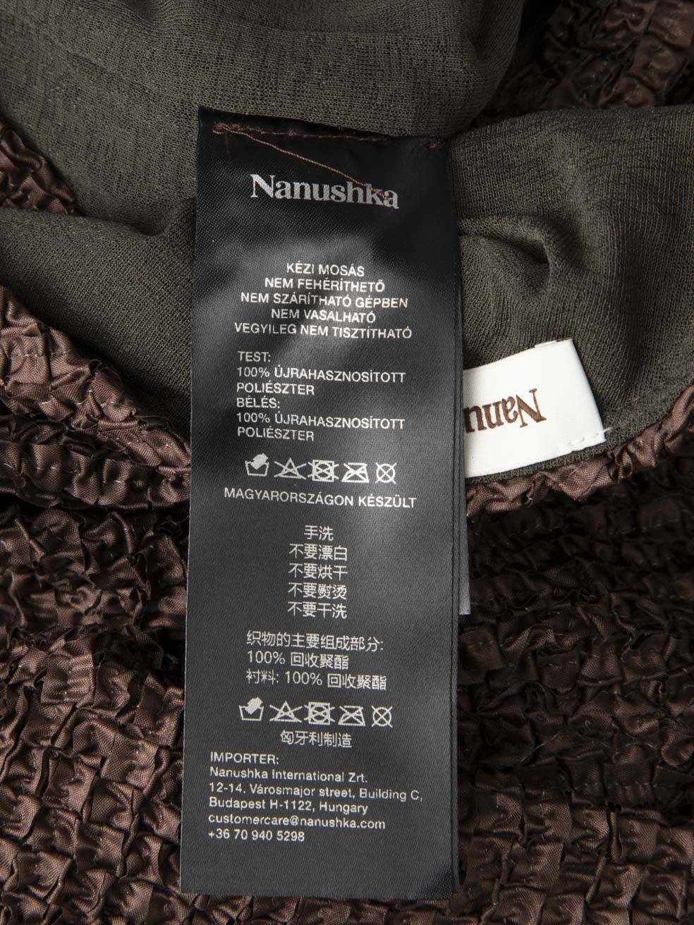 Nanushka Brown One Shouldered Mini Dress Size XS / US 0-2 / IT 36-38 - 6 Thumbnail