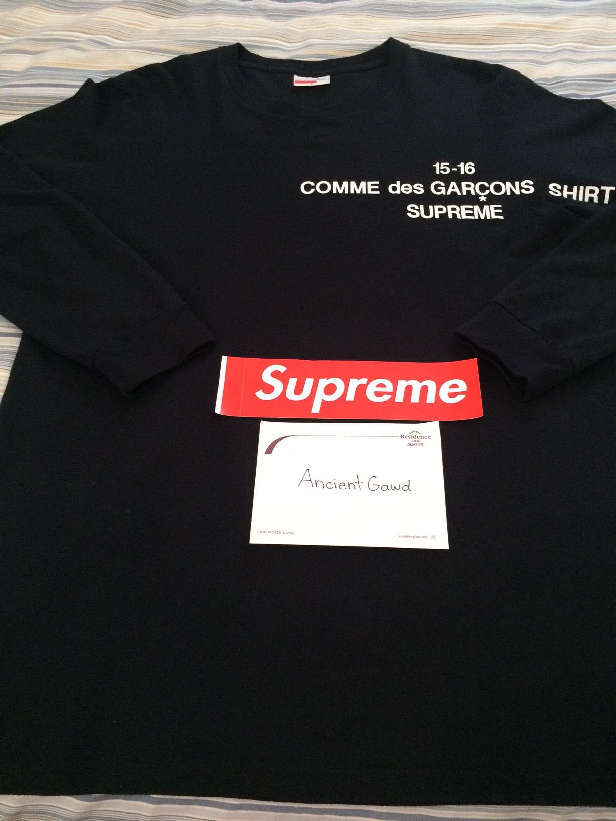 CDG x Supreme Black L/S