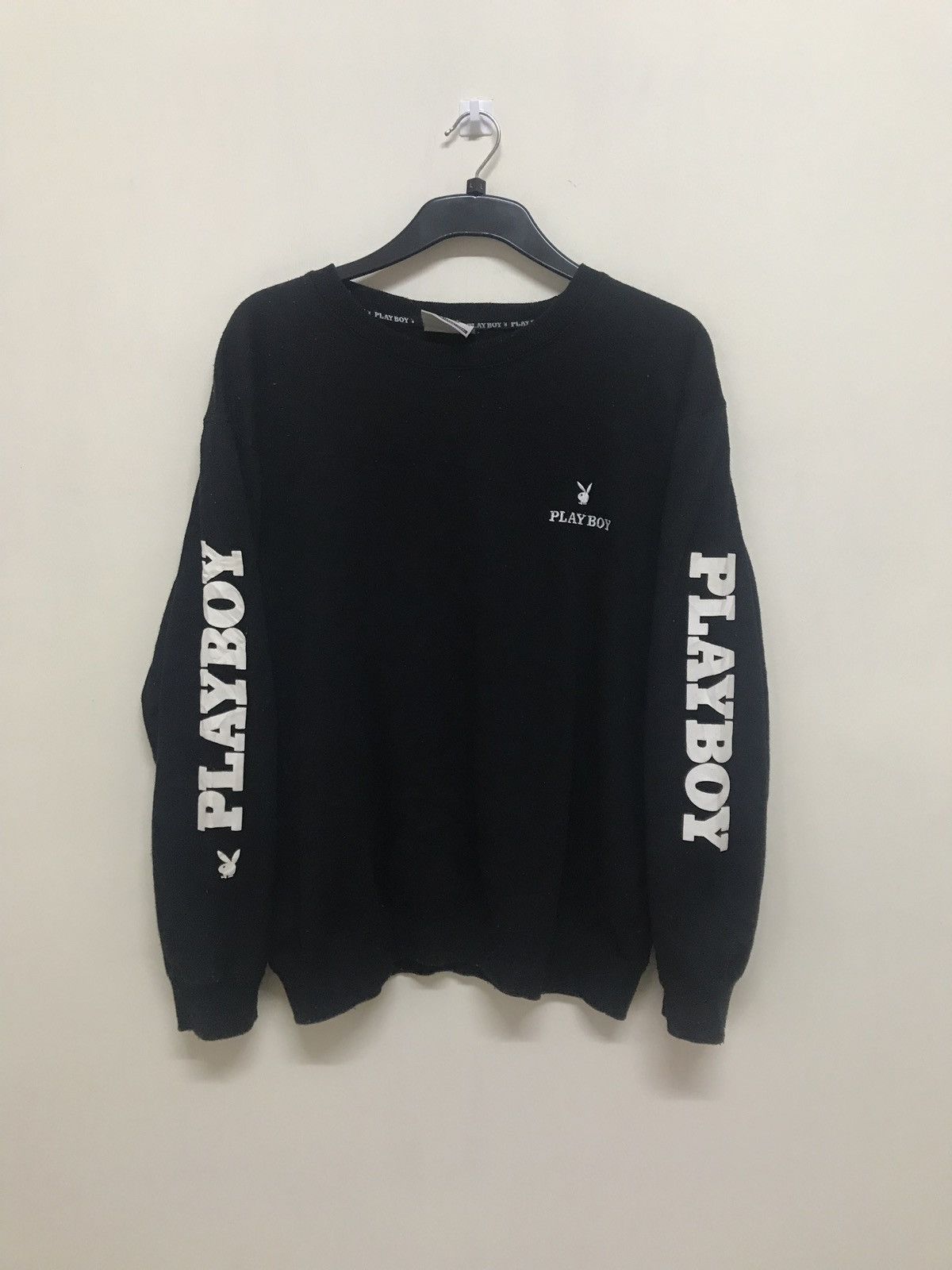 Playboy PLAYBOY SWEATSHIRT BIG LOGO BLACK VLONE Size US M / EU 48-50 / 2 - 1 Thumbnail