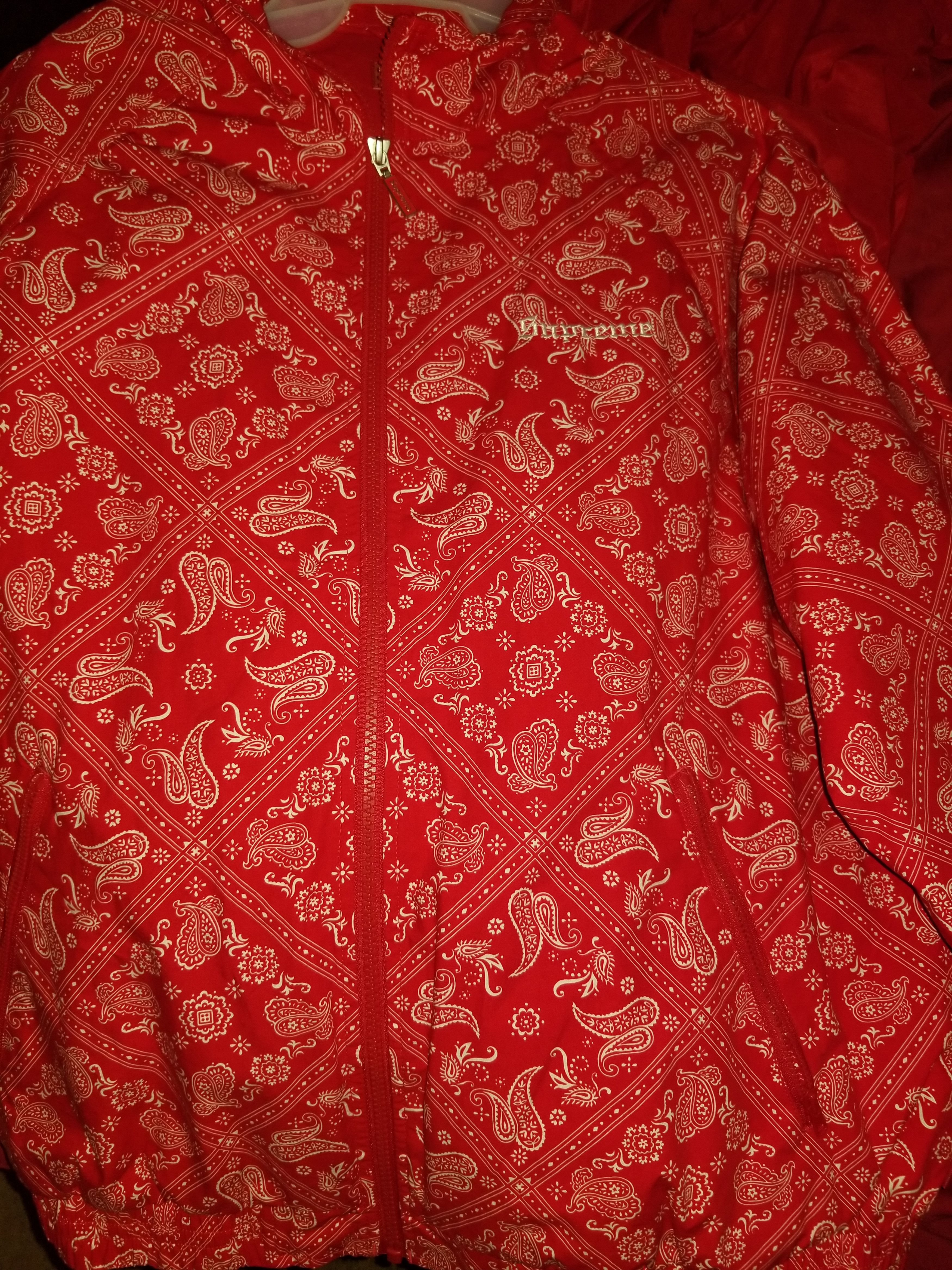 Supreme Supreme Red Bandana Track Jacket | Grailed