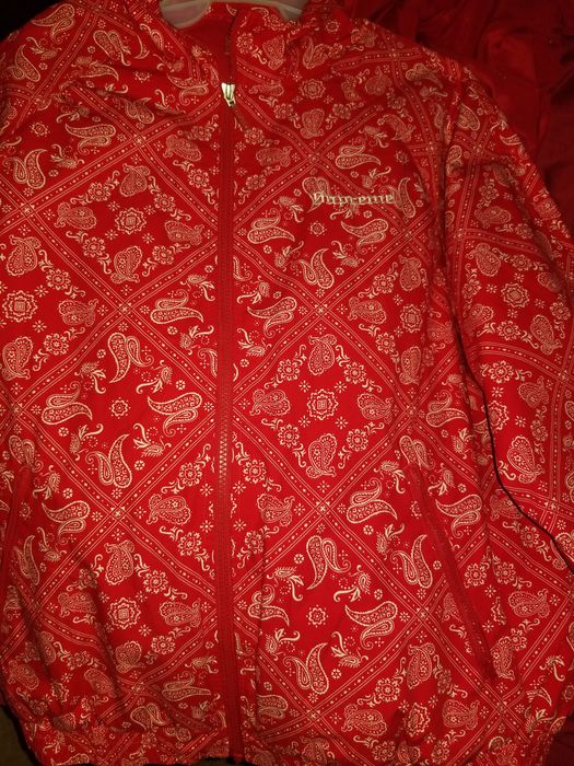 Supreme Bandana Track Jacket Red