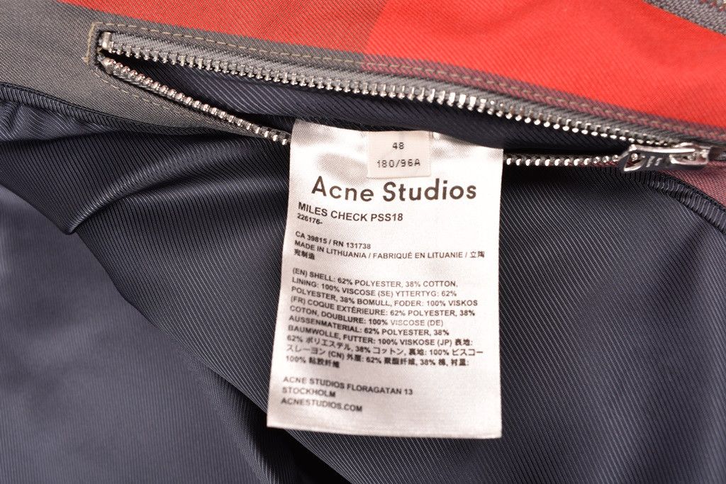 Acne Studios ACNE STUDIOS Miles Check Men Jacket Size 48, NWOT