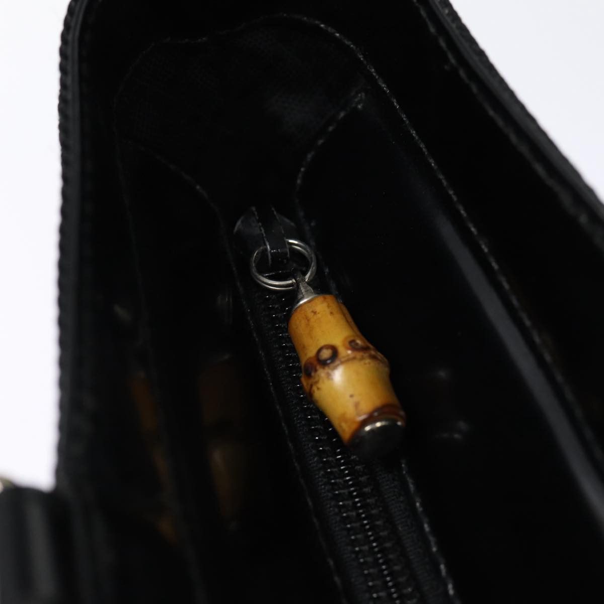 Gucci Bamboo Black Synthetic Handbag (Pre-Owned) Size ONE SIZE - 6 Thumbnail