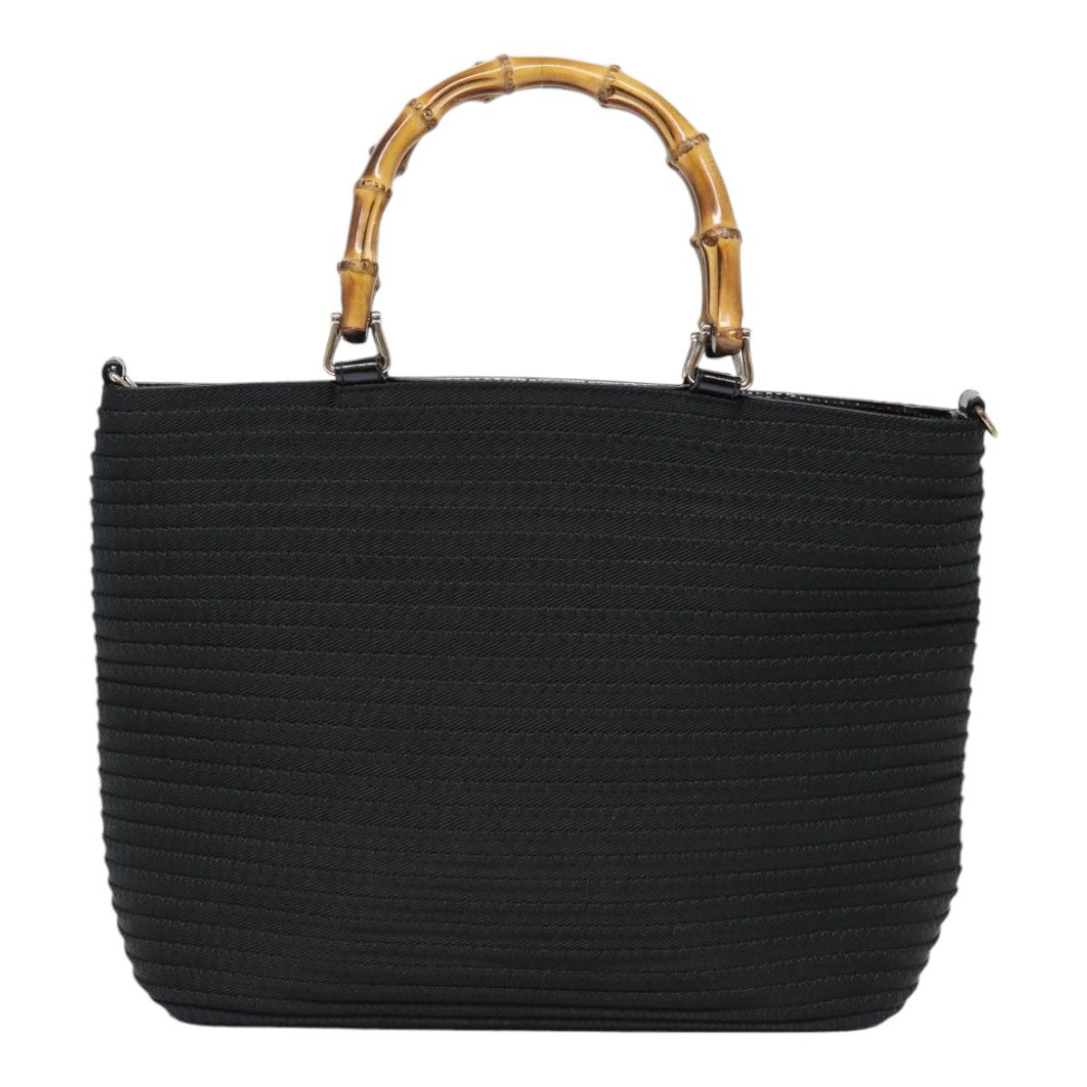 Gucci Bamboo Black Synthetic Handbag (Pre-Owned) Size ONE SIZE - 2 Thumbnail