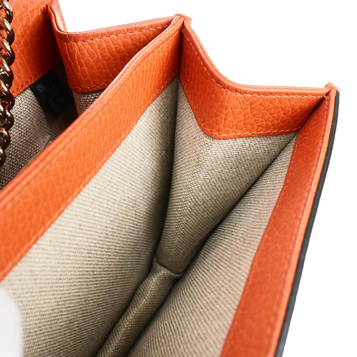 Gucci Interlocking Orange Leather Shoulder Bag (Pre-Owned) Size ONE SIZE - 17 Thumbnail