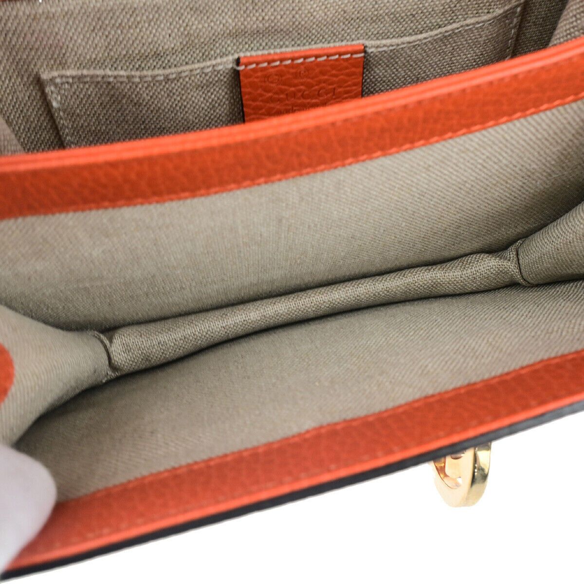 Gucci Interlocking Orange Leather Shoulder Bag (Pre-Owned) Size ONE SIZE - 16 Thumbnail